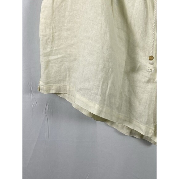 Hang Ten Women’s Cream Drawstring Shirts Beaded Tassels 4” Inseam Sz XXL - Picture 6 of 14